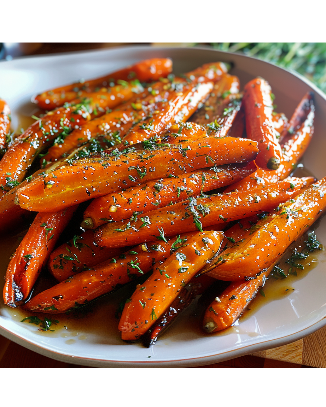 Salted Sage Maple Glazed Carrots